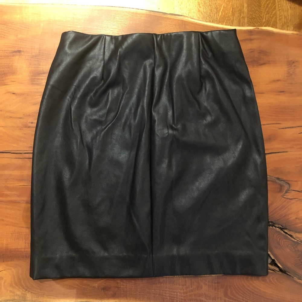 Talula Black Faux Leather Skirt
